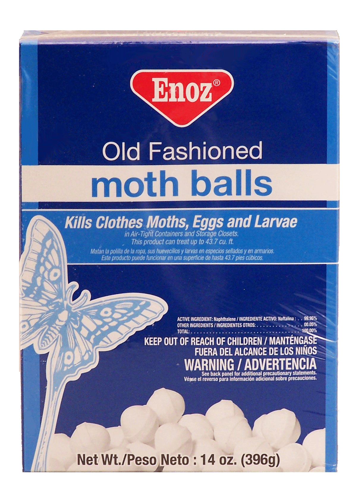 Enoz&nbsp;Old Fashioned&nbsp;moth balls kills clothes moths, eggs and larvae in air-tight containers and storage closets Full-Size Picture
